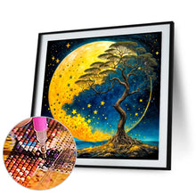 Load image into Gallery viewer, Diamond Painting - Full Round - Lone Tree Under The Moon (40*40CM)
