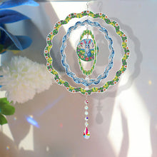 Load image into Gallery viewer, DIY Diamond Painting Art Rotating Wind Chime Acrylic Diamond Art Hanging Pendant
