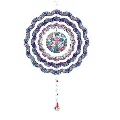 DIY Diamond Painting Art Rotating Wind Chime Acrylic Diamond Art Hanging Pendant