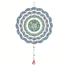 Load image into Gallery viewer, DIY Diamond Painting Art Rotating Wind Chime Acrylic Diamond Art Hanging Pendant
