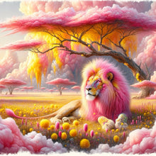 Load image into Gallery viewer, Diamond Painting - Full Round - Pink Lion (40*40CM)

