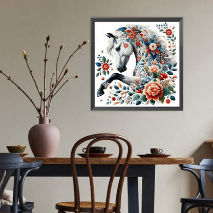 Diamond Painting - Full Round - White Horse (40*40CM)