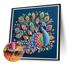 Load image into Gallery viewer, Diamond Painting - Partial Special Shaped - Peacock (30*30CM)
