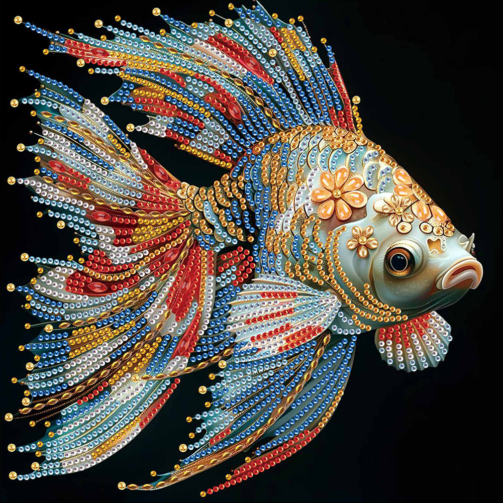 Diamond Painting - Partial Special Shaped - Koi Carp (30*30CM)