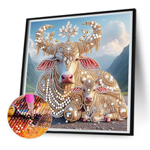Load image into Gallery viewer, Diamond Painting - Partial Special Shaped - Cow And Child (30*30CM)
