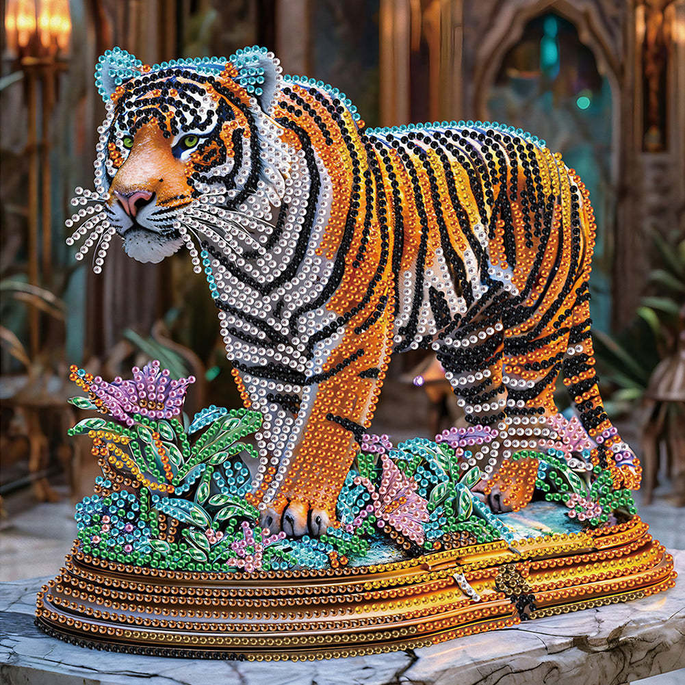Diamond Painting - Partial Special Shaped - Tiger (30*30CM)