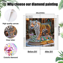 Load image into Gallery viewer, Diamond Painting - Partial Special Shaped - Tiger (30*30CM)
