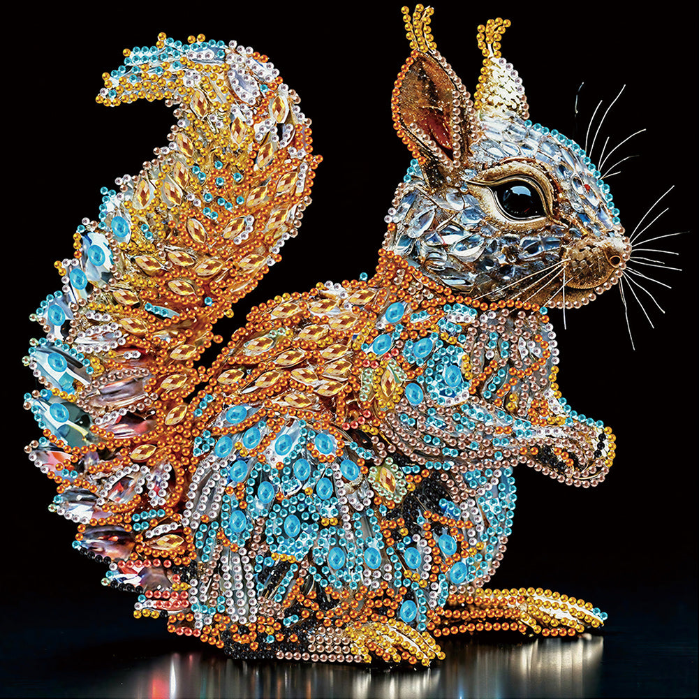 Diamond Painting - Partial Special Shaped - Squirrel (30*30CM)