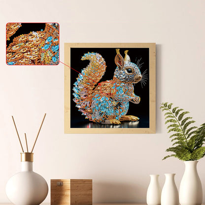 Diamond Painting - Partial Special Shaped - Squirrel (30*30CM)