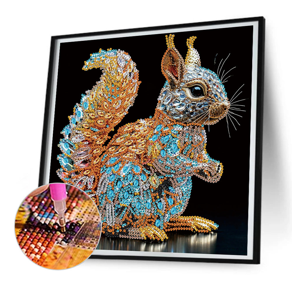 Diamond Painting - Partial Special Shaped - Squirrel (30*30CM)