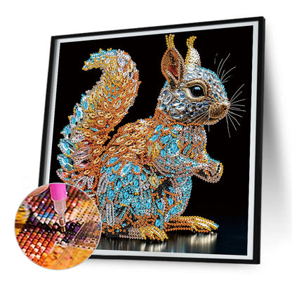 Diamond Painting - Partial Special Shaped - Squirrel (30*30CM)
