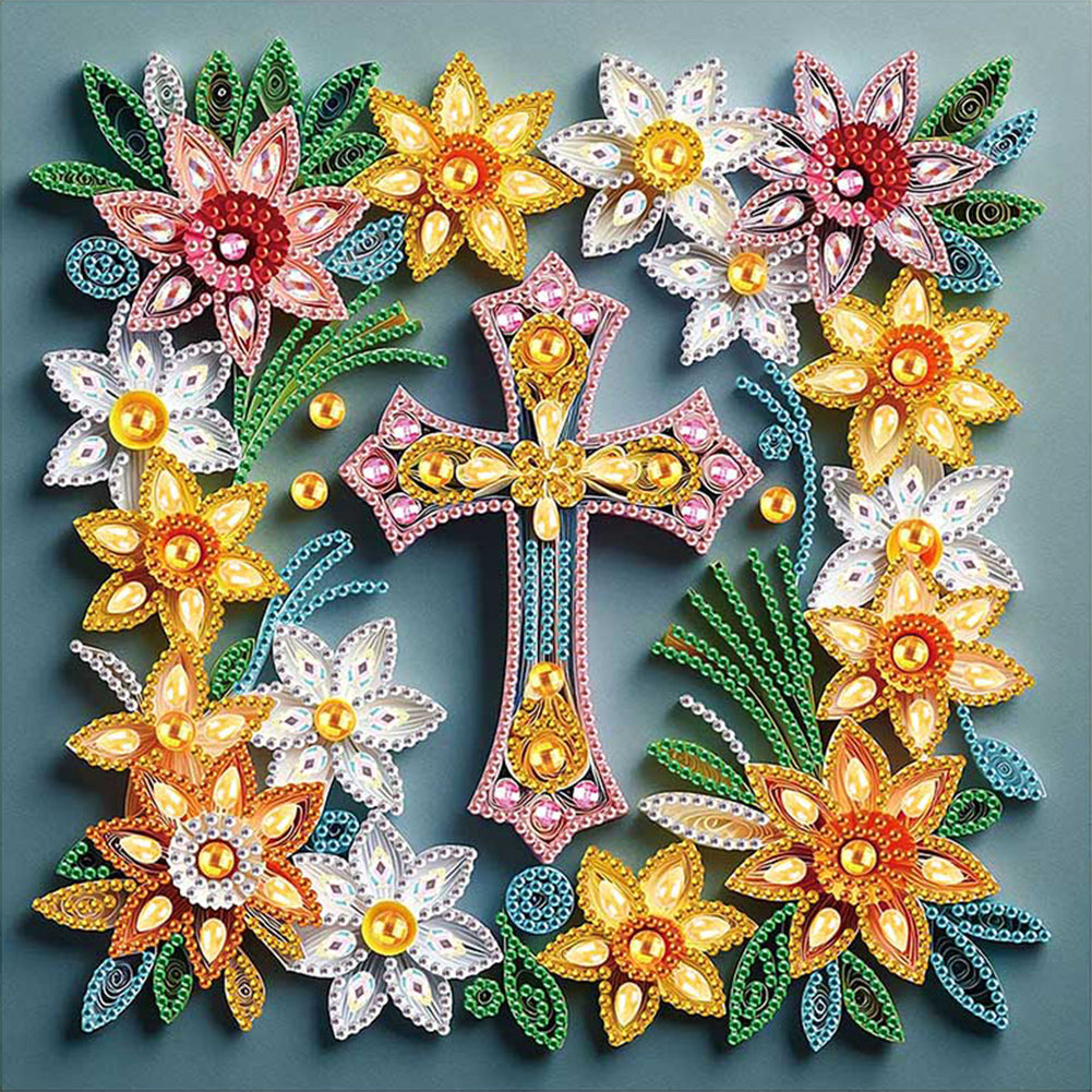 Diamond Painting - Partial Special Shaped - Cross (30*30CM)