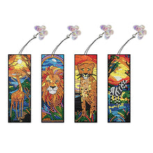 Load image into Gallery viewer, 4Pcs Special Shaped Beautiful Pattern 5D DIY Diamond Art Book Mark for Beginners
