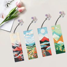 Load image into Gallery viewer, 4Pcs Special Shaped Beautiful Pattern 5D DIY Diamond Art Book Mark for Beginners
