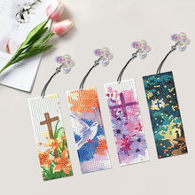 Load image into Gallery viewer, 4Pcs Special Shaped Beautiful Pattern 5D DIY Diamond Art Book Mark for Beginners

