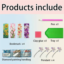 Load image into Gallery viewer, 4Pcs Special Shaped Beautiful Pattern 5D DIY Diamond Art Book Mark for Beginners
