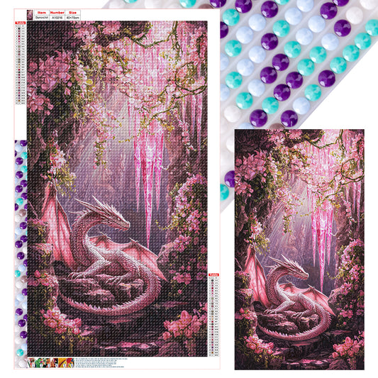 Diamond Painting - Full Round - Pink Dragon (40*70CM)