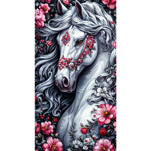 Load image into Gallery viewer, Diamond Painting - Full Round - White Horse (40*70CM)
