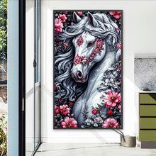 Load image into Gallery viewer, Diamond Painting - Full Round - White Horse (40*70CM)
