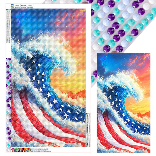 Diamond Painting - Full Round - Independence Day Waves (40*70CM)