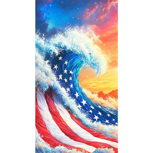 Diamond Painting - Full Round - Independence Day Waves (40*70CM)