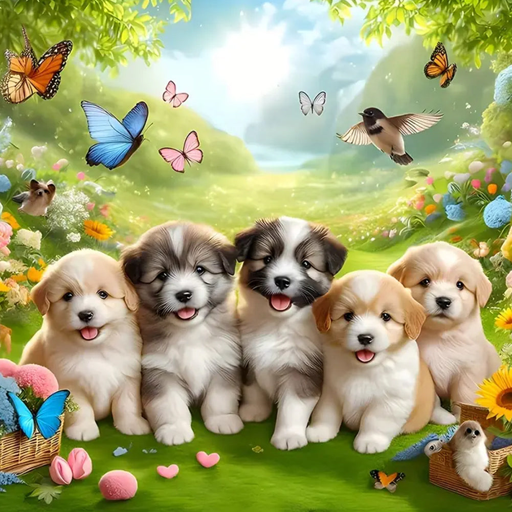 Diamond Painting - Full Round - Dogs (40*40CM)