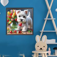 Load image into Gallery viewer, Diamond Painting - Full Round - West Highlands And Tulips (40*40CM)
