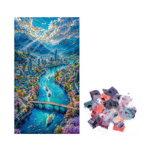 Load image into Gallery viewer, Diamond Painting - Full Round - Clear Sky River Town (40*70CM)
