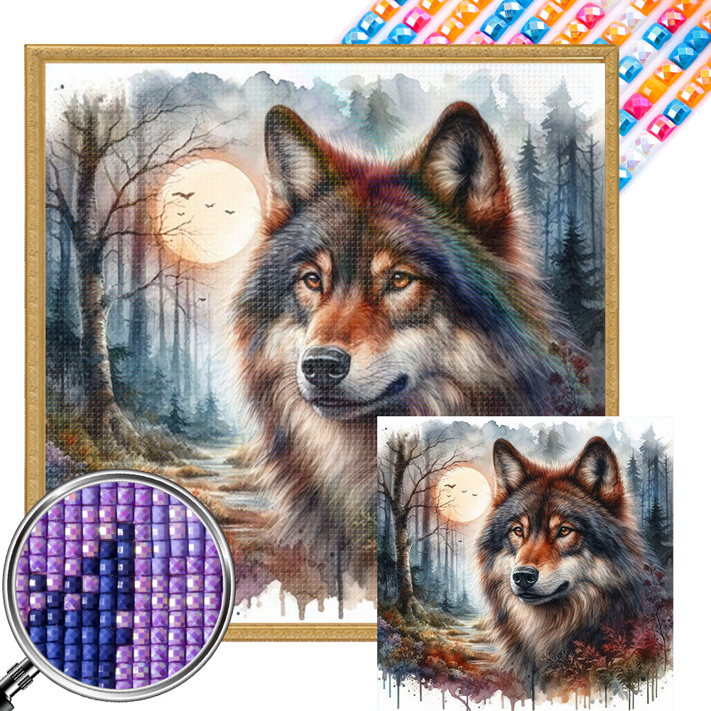 AB Diamond Painting - Full Square - Wolf (40*40CM)