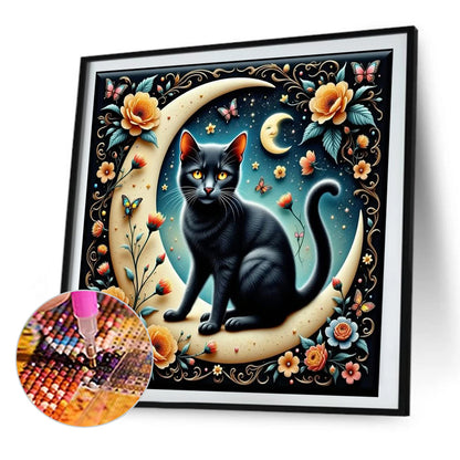 AB Diamond Painting - Full Square - Black Cat (40*40CM)