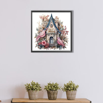 AB Diamond Painting - Full Square - Flower And Bird House (40*40CM)