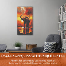 Load image into Gallery viewer, Diamond Painting - Full Round - Elephant At Dusk (40*70CM)
