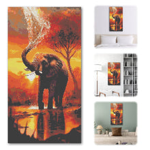 Load image into Gallery viewer, Diamond Painting - Full Round - Elephant At Dusk (40*70CM)
