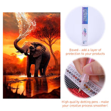 Load image into Gallery viewer, Diamond Painting - Full Round - Elephant At Dusk (40*70CM)
