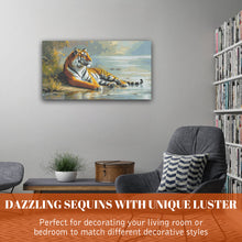 Load image into Gallery viewer, Diamond Painting - Full Round - Tiger Resting By The River (40*70CM)

