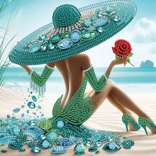 Load image into Gallery viewer, 4pcs Partial Special Diamond Painting Set - Beautiful Skirt Girl (30*30CM)
