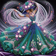 Load image into Gallery viewer, 4pcs Partial Special Diamond Painting Set - Beautiful Skirt Girl (30*30CM)
