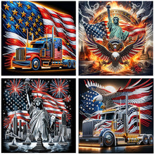 Load image into Gallery viewer, 4pcs Partial Special Diamond Painting Set - American Flag Independence Day (30*30CM)
