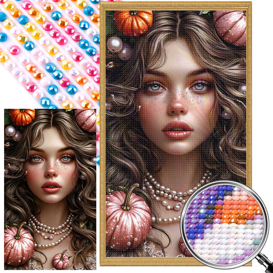 AB Diamond Painting - Full Round - Pumpkin Girl (40*70CM)