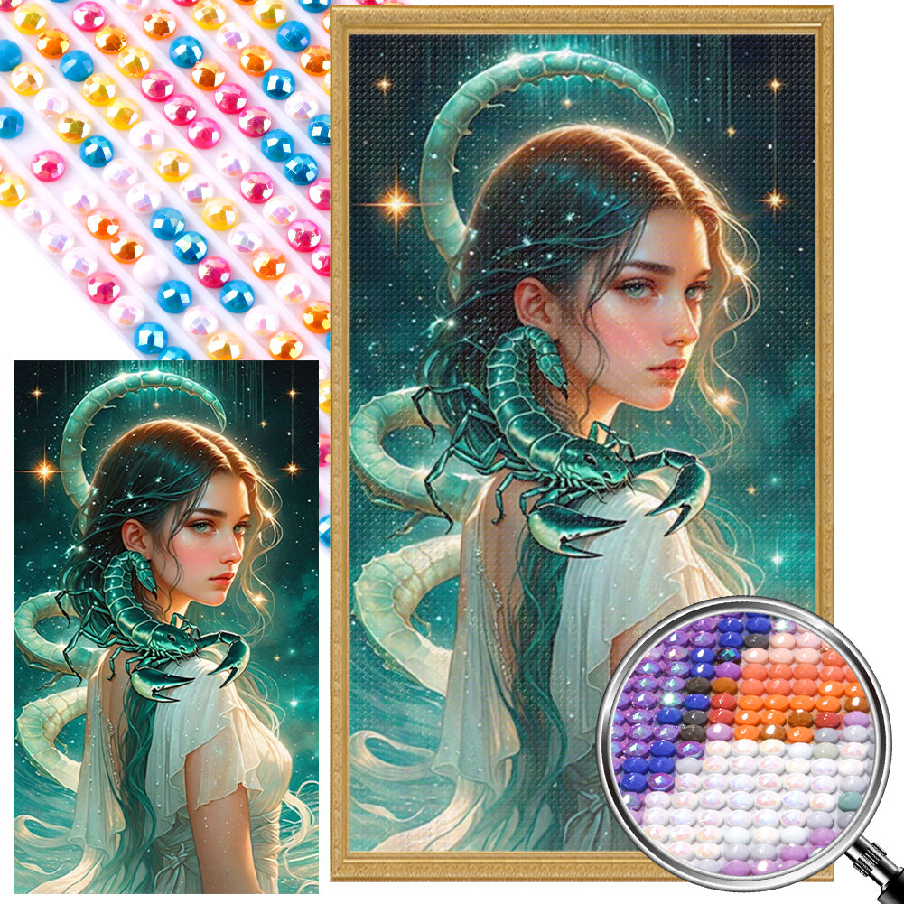 AB Diamond Painting - Full Round - Scorpio Girl (40*70CM)