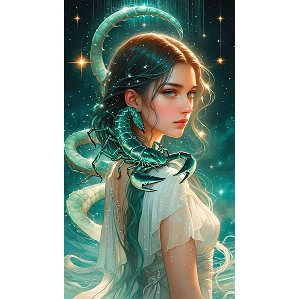 AB Diamond Painting - Full Round - Scorpio Girl (40*70CM)