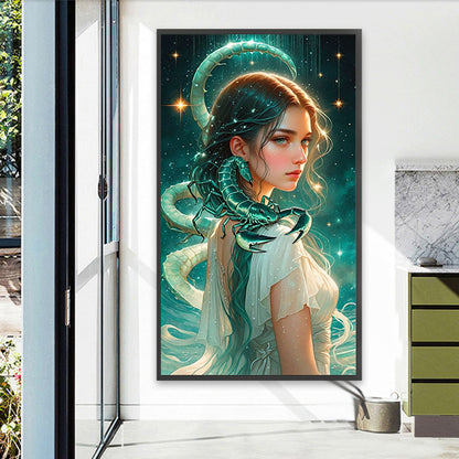 AB Diamond Painting - Full Round - Scorpio Girl (40*70CM)