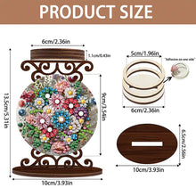 Load image into Gallery viewer, Wooden Diamond Painting Candle Holder Rhinestone Drawing Candlestick Decor
