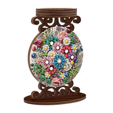 Load image into Gallery viewer, Wooden Diamond Painting Candle Holder Rhinestone Drawing Candlestick Decor
