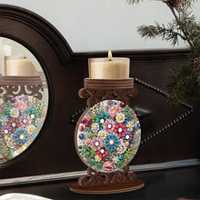 Load image into Gallery viewer, Wooden Diamond Painting Candle Holder Rhinestone Drawing Candlestick Decor
