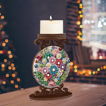 Load image into Gallery viewer, Wooden Diamond Painting Candle Holder Rhinestone Drawing Candlestick Decor
