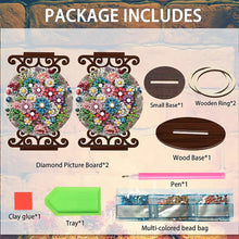 Load image into Gallery viewer, Wooden Diamond Painting Candle Holder Rhinestone Drawing Candlestick Decor
