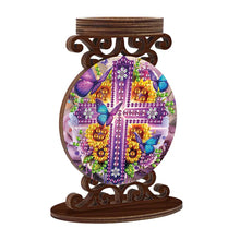 Load image into Gallery viewer, Wooden Diamond Painting Candle Holder Rhinestone Drawing Candlestick Decor
