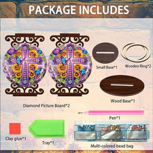 Load image into Gallery viewer, Wooden Diamond Painting Candle Holder Rhinestone Drawing Candlestick Decor
