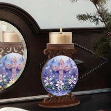 Load image into Gallery viewer, Wooden Diamond Painting Candle Holder Rhinestone Drawing Candlestick Decor
